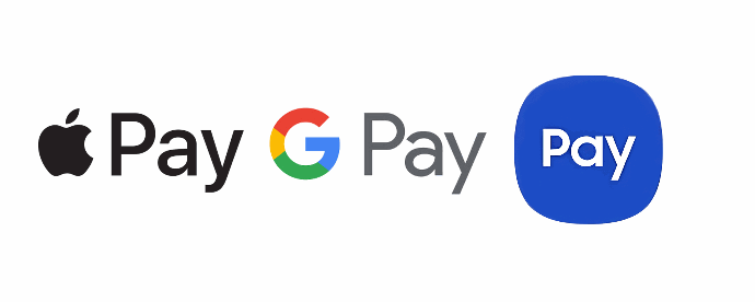 logo apple pay, logo google pay, logo samsung pay