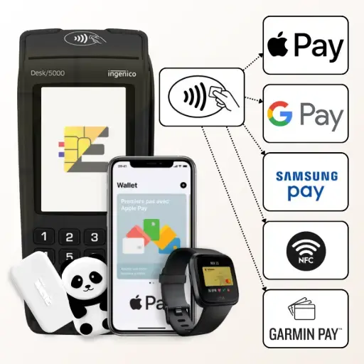 Soyez prêt pour l'avenir du paiement : acceptez les cartes, smartphones et montres connectées avec le Desk 5000. Le TPE Ingenico Desk 5000, compatible avec tous les paiements sans contact nouvelle génération : carte, smartphone (Apple Pay, Google Pay) et objets connectés.