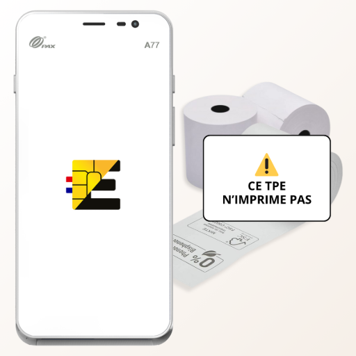 Le tpe pax a77 ne possède pas d'imprimante intégrée tpe mobile pax a77 sans imprimante