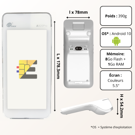 les caractéristiques techniques du tpe pax a920 pro tpe pax a920 pro caractéristiques techniques