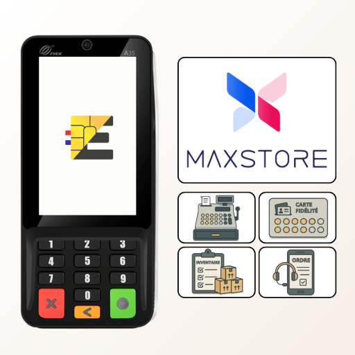 accèdez à un ecosystème d'application via le maxstore sur votre pinpad pax a35 pinpad pax a35 ecosystème d'applications maxstore