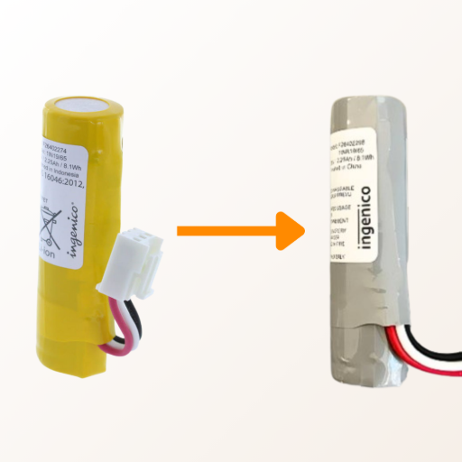 batteries ingenico du jaune au gris