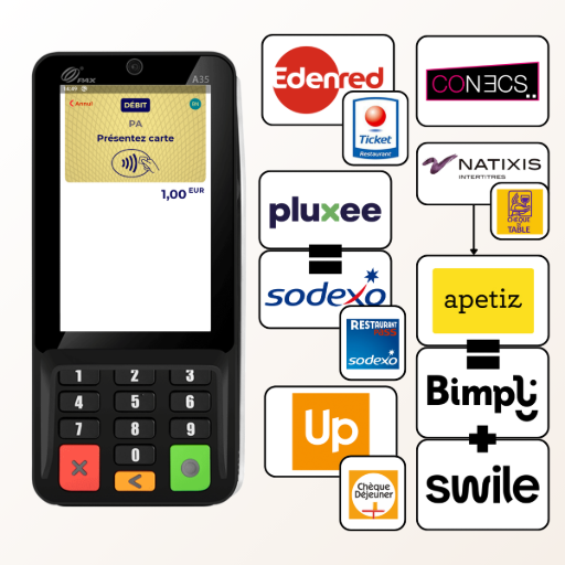 pinpad pax a35 titres restaurant compatibles