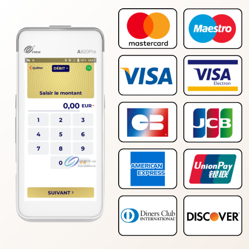 tpe pax a920 pro cartes de paiement compatibles