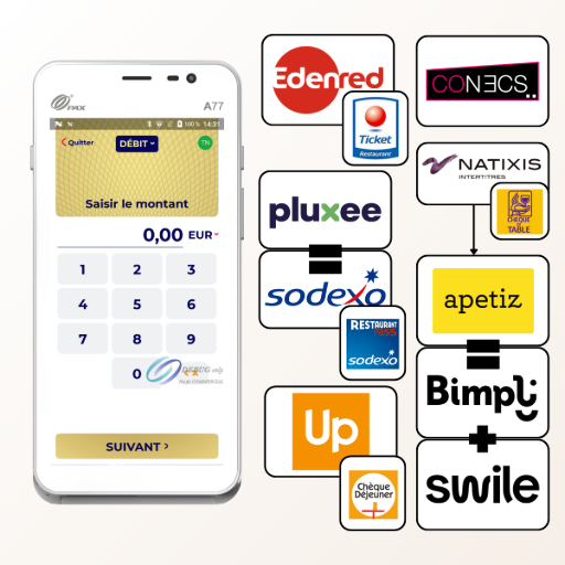 tpe pax a77 titres restaurant compatibles