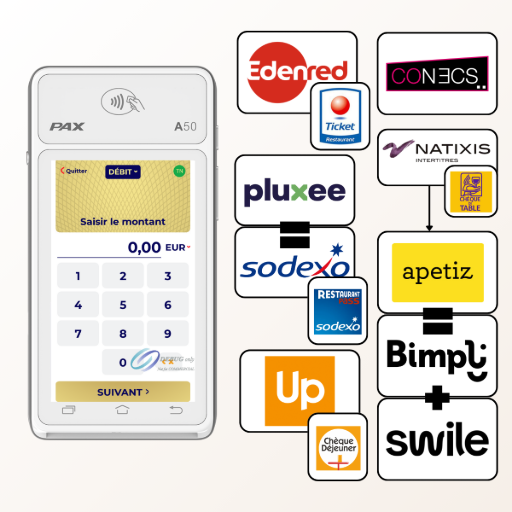 tpe pax a50 titres restaurant compatibles