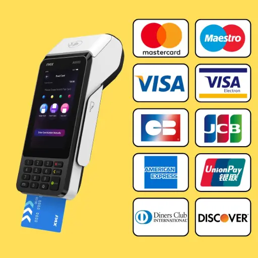 TPE mobile PAX A8900 compatible cartes à puce CB, Visa, Mastercard et American Express