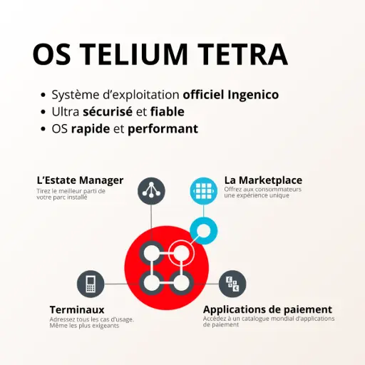 Système d'exploitation Telium TETRA d'Ingenico pour terminal Desk 5000 avec sécurité PCI DSS et processeur ARM TrustZone
