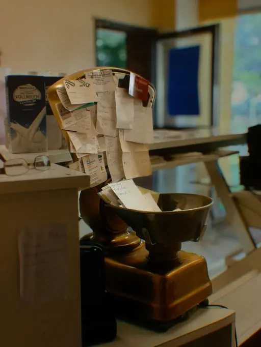 Classement rigoureux de tickets commerçants archivés par mois et par année dans des pochettes