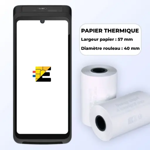 Castles S1F4 Pro avec bobine papier thermique 57 mm compatible imprimante intégrée