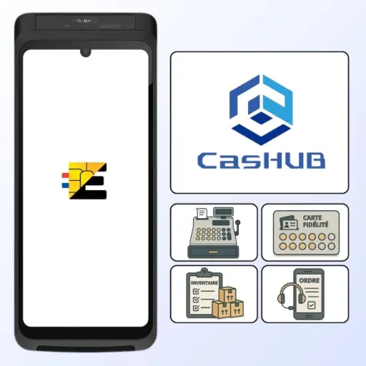 TPE Castles S1F4 Pro avec plateforme CasHUB : caisse, fidélité, inventaire, prise de commande