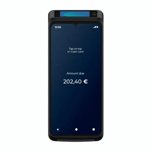 TPE Castles S1F4 MAX DUO avec afficheur client intégré, paiement sans contact