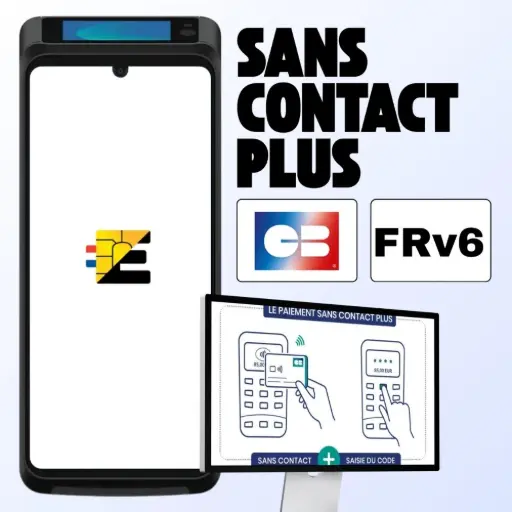 Sans Contact Plus sur TPE Castles S1F4 MAX DUO, dépassez le plafond 50 euros via CastlePay FRv6