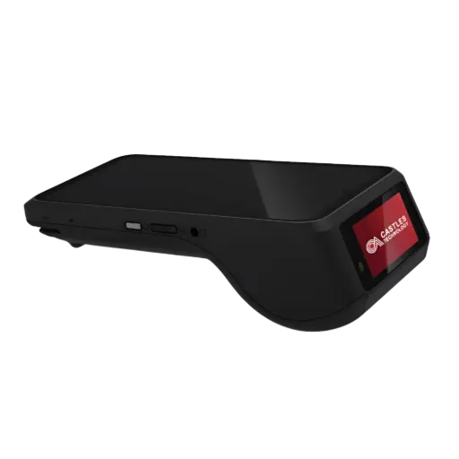TPE Castles S1F4 MAX DUO de face, Android 13 PayDroid, écran 6,7 pouces, certifié PCI PTS 7.0 SRED