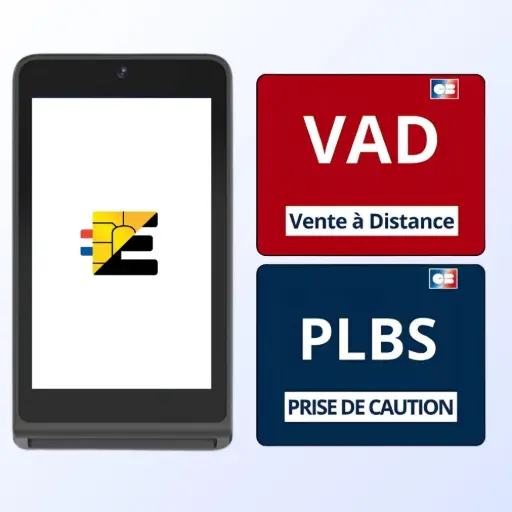 TPE Castles S1 MINI2 avec fonctions VAD (vente à distance) et PLBS (prise de caution), application CastlePay FRv6