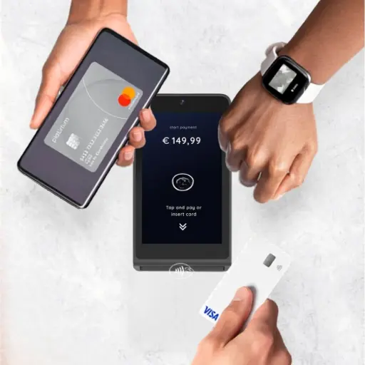 Paiement sans contact avec TPE Castles S1 MINI2, compatible Apple Pay et Mastercard, leader monétique en Europe