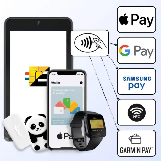 TPE S1 MINI2 compatible NFC : Apple Pay, Google Pay, Samsung Pay, Garmin Pay et portefeuilles mobiles