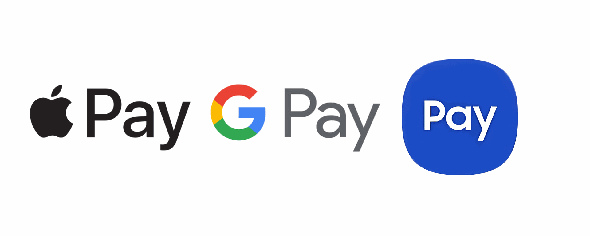 Logo Apple Pay, Google Pay, et Samsung Pay inclus dans le terminal Ingenico Desk 5000