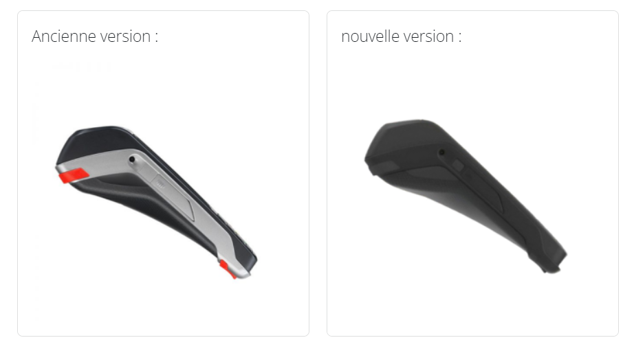 Ancienne version du TPE Ingenico Desk 5000 avec nouvelle version du Desk 5000