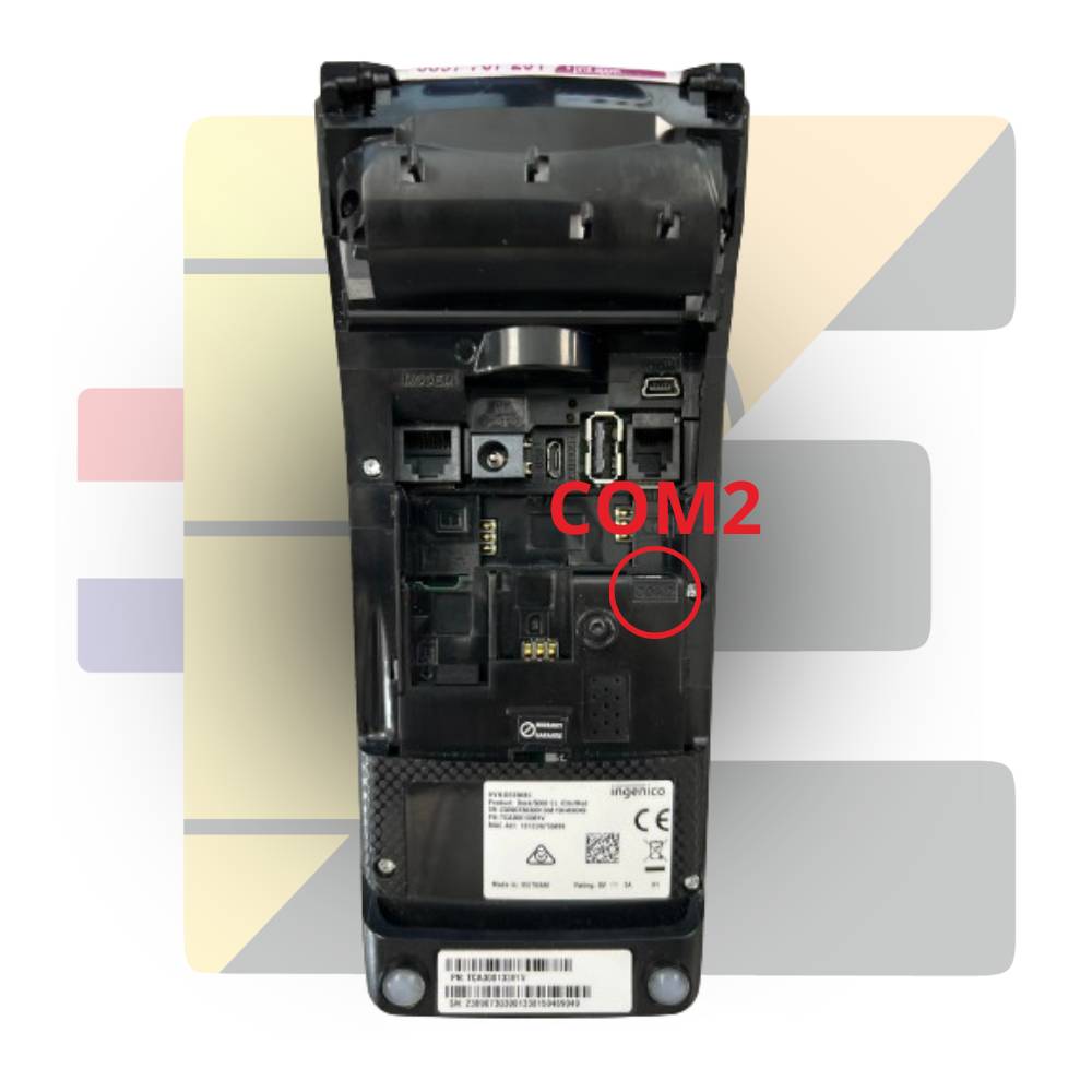Câble Desk/5000 (COM 2 : miniUSB Interne) vers Caisse RS232 (DB9)