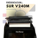 Axe d'entrainement papier sur un terminal Verifone V240m