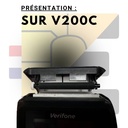 Axe d'entrainement papier sur terminal de paiement Verifone V200c