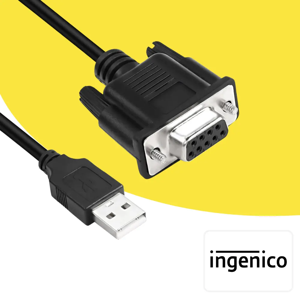 Câble liaison USB vers RS232 DB9 Femelle pour TPE Ingenico DX4000 et Caisse Enregistreuse