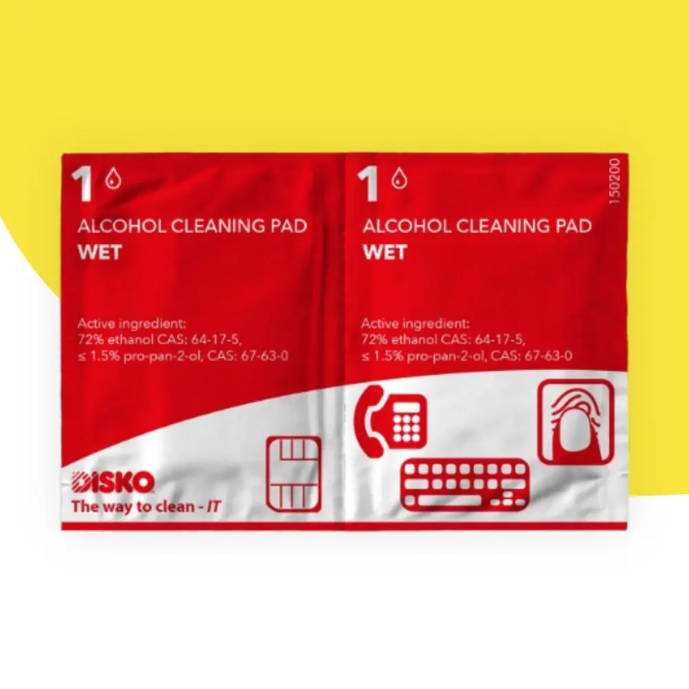 Lingettes de nettoyage avec 72 % alcool (Lot de 10 lingettes)