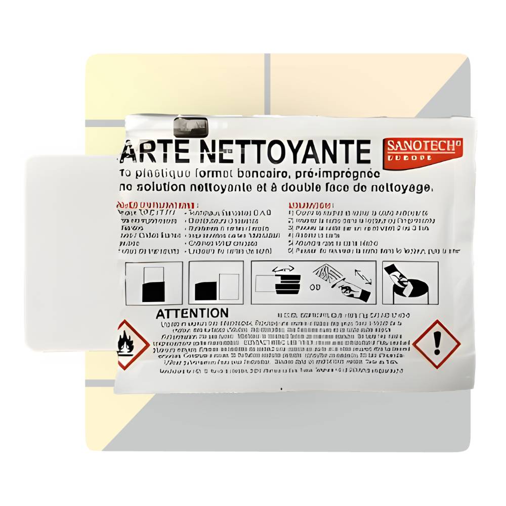 Carte nettoyante pré-imprégnée pour TPE