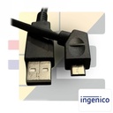 Câble Ingenico Desk/5000 μUSB coudé vers USB caisse