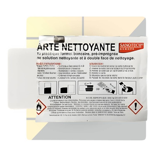 Carte nettoyante pré-imprégnée pour TPE