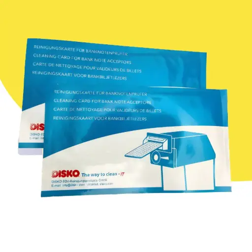Billet nettoyant pré-imprégné pour automates et accepteurs