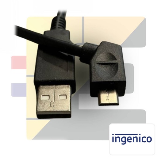 [KB003] Câble Ingenico Desk/5000 μUSB coudé vers USB caisse