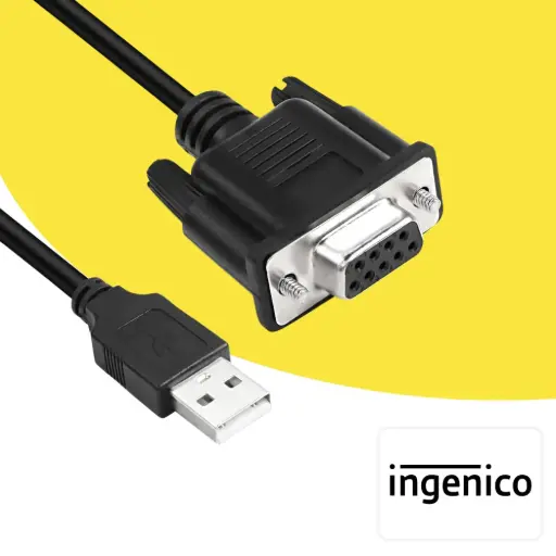[KB011] Câble liaison USB vers RS232 DB9 Femelle pour TPE Ingenico DX4000 et Caisse Enregistreuse