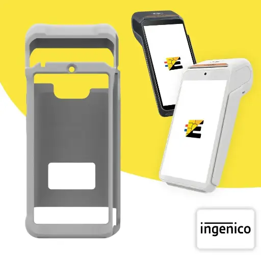 Coque Étui Housse protection silicone pour TPE Ingenico DX8000 Grise