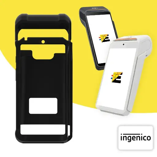 Coque Étui Housse protection silicone pour TPE Ingenico DX8000 Noir