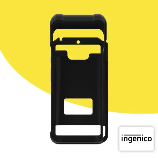 Coque Étui Housse protection silicone pour TPE Ingenico DX8000 Noir